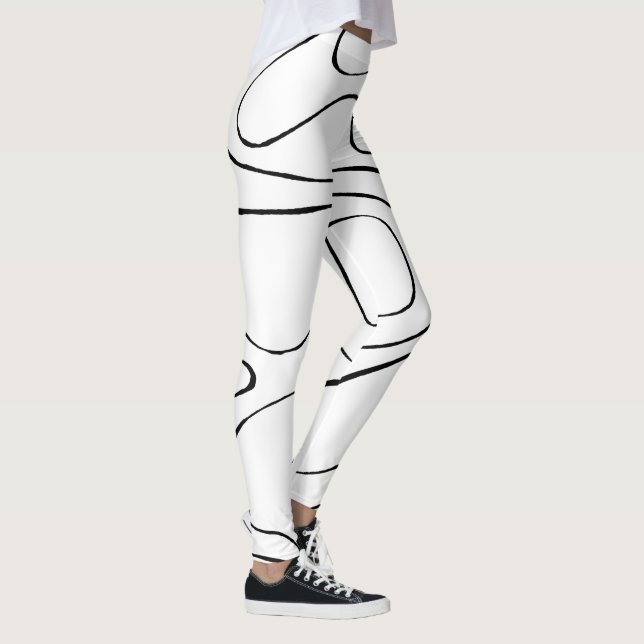 Legging Bei e Fluxo 2 - Preto e Branco (Direita)