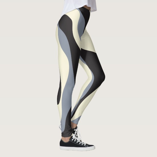 Legging Bei e Fluxo 4 em Preto, Cinza e Creme (Direita)