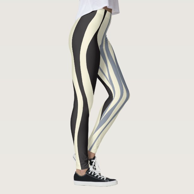 Legging Bei e Fluxo a Preto, Cinza e Creme (Direita)