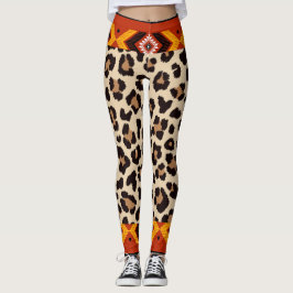 Legging Beige Mix tigre Pattern Capri