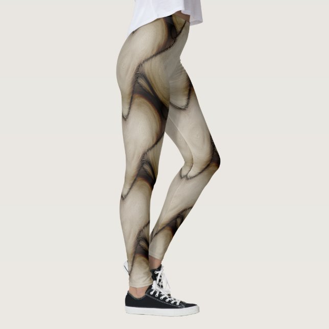 Legging Bela Abstrata Deixa uma Impressão Duradoura (Direita)