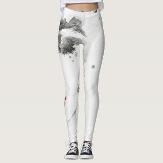 Legging Bela Aquarela: Ilustração Retrato Feminina