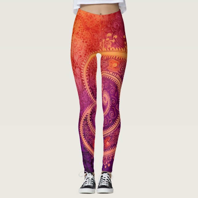 Legging Bela arte Abstrato tradicional (Frente)