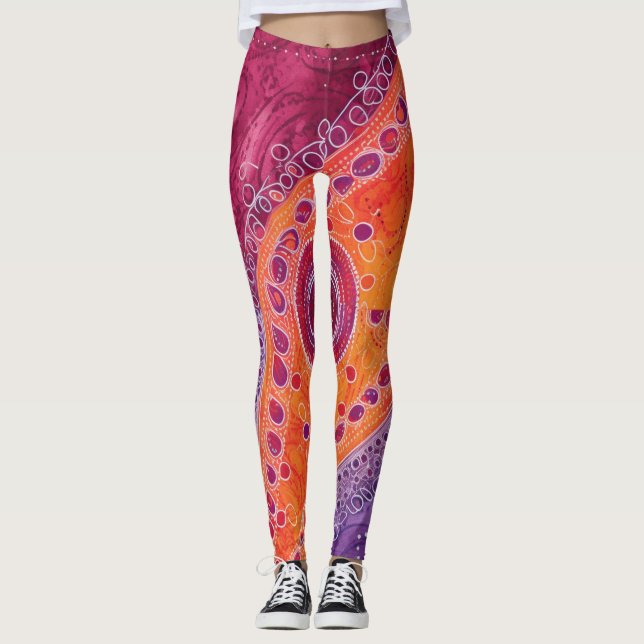 Legging Bela arte Abstrato tradicional (Frente)