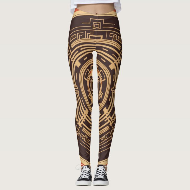Legging Bela arte Abstrato tradicional (Frente)