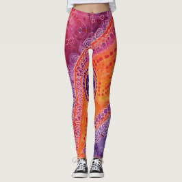 Legging Bela arte Abstrato tradicional