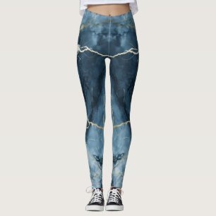 Legging Bela Impressão azul de cor