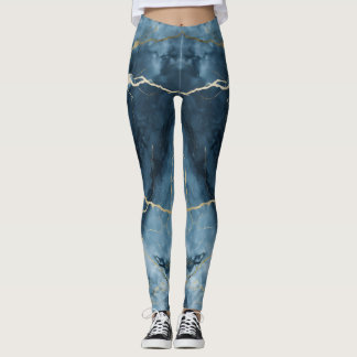 Legging Bela Impressão azul de cor