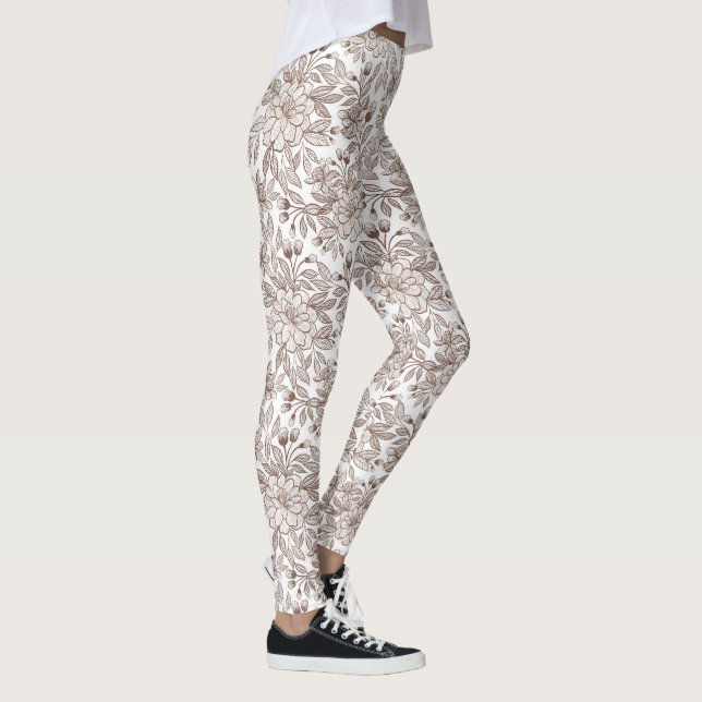 Legging Bela Mousse de Mocha Floral Vintage (Direita)