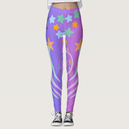 Legging belas estrelas e coração