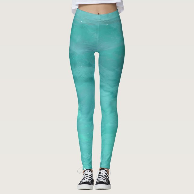 Legging Belas ondulações do mar (Frente)