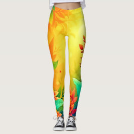 Legging Beleza Floral Abstrato vibrante
