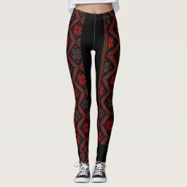 legging beleza vermelho e preto