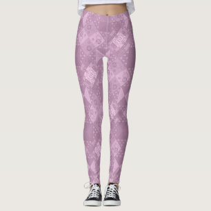Legging belíssimo remendo lilás tradicional simples