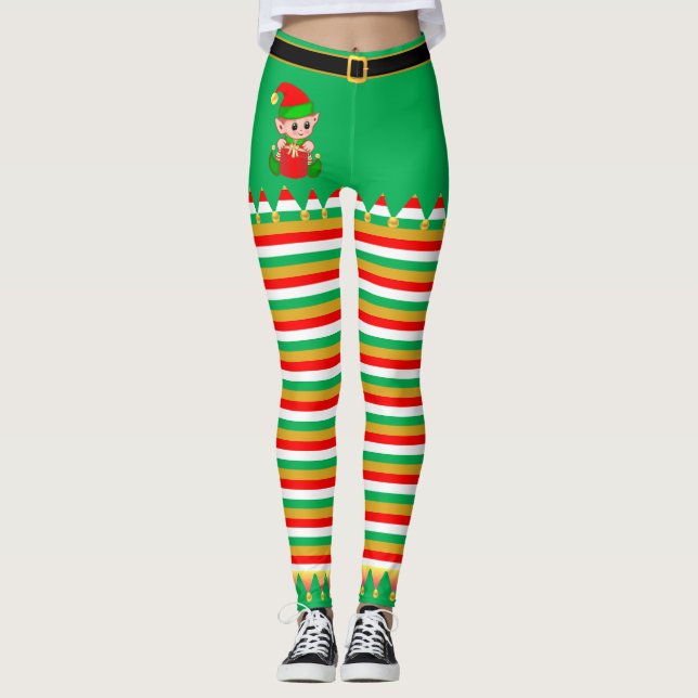 Legging Bells de Elfo e Jingle de Natal bonitos em Strike (Frente)