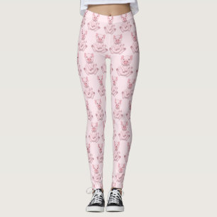 Legging Belly Pote Cinza Rosa Bonito