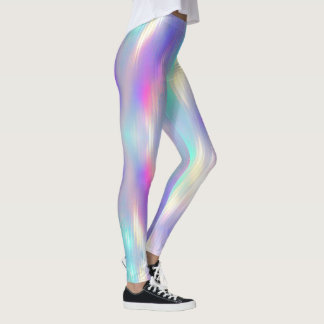 Legging Belo arco-íris holográfico macio