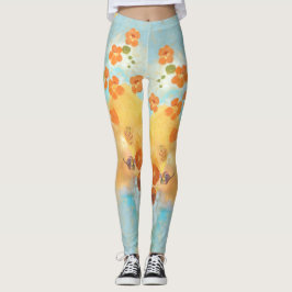 Legging Belo Campo de Papagaios Laranja da Califórnia