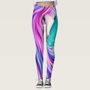 Legging Belo Cheio de Unicórnios Fluindo Gráfico