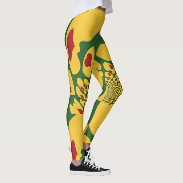 Legging Belo design abstrato de coração com bolinhas samba (Direita)