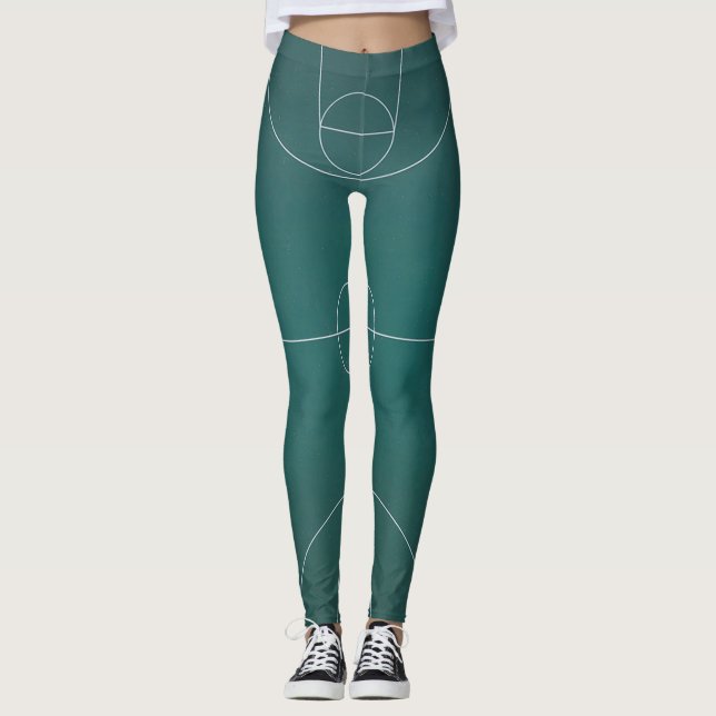 Legging Belo Design de basquete (Frente)
