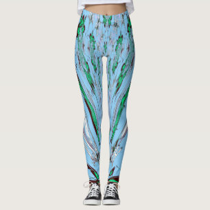 Legging Belo E Belo Padrão Floral Azul