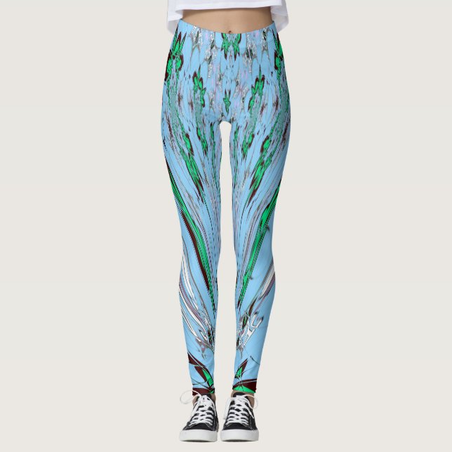 Legging Belo E Belo Padrão Floral Azul (Frente)