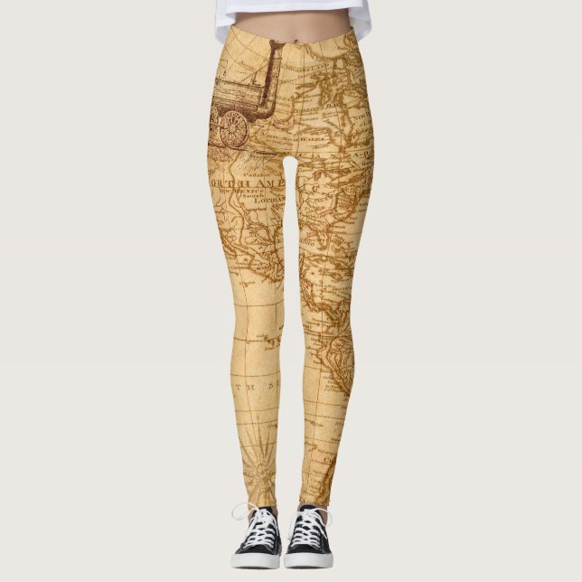 Legging Belo e velho mapa (Frente)
