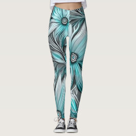 Legging Belo Impressão Floral Azul