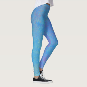 Legging Belo padrão azul de borbulhamento ceruliano