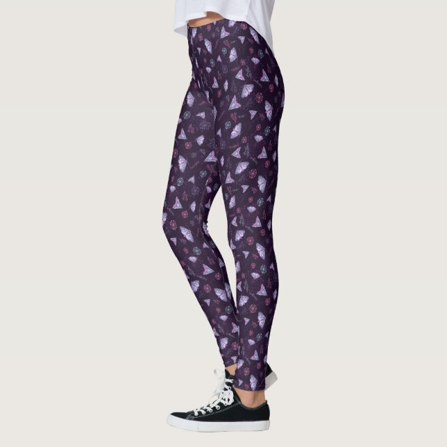 Legging Belo padrão de borboleta azul (Esquerda)