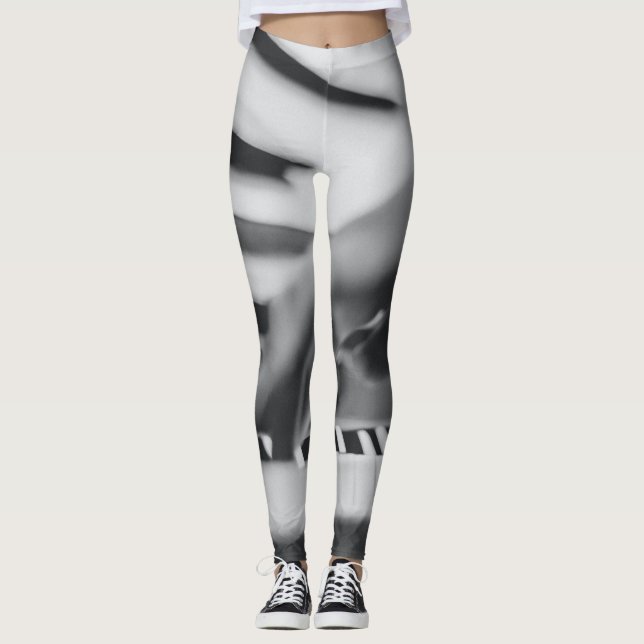 Legging Belo Trabalho de arte de Piano (Frente)