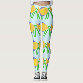 Legging belos peixes pintando arte