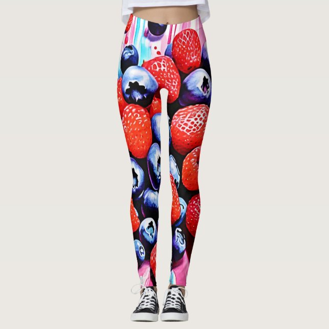 Legging Berry Blast: Fruta Diversão (Frente)