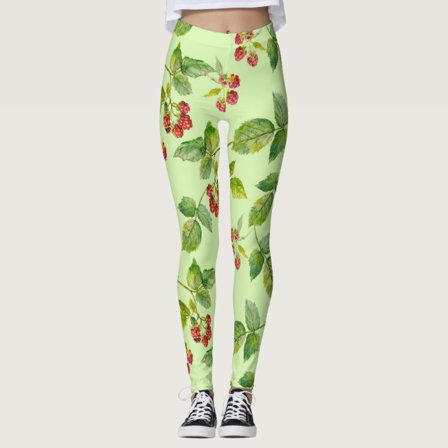 Legging Berry Saudável: Antecedentes De Framboesa Sem Cost (Frente)