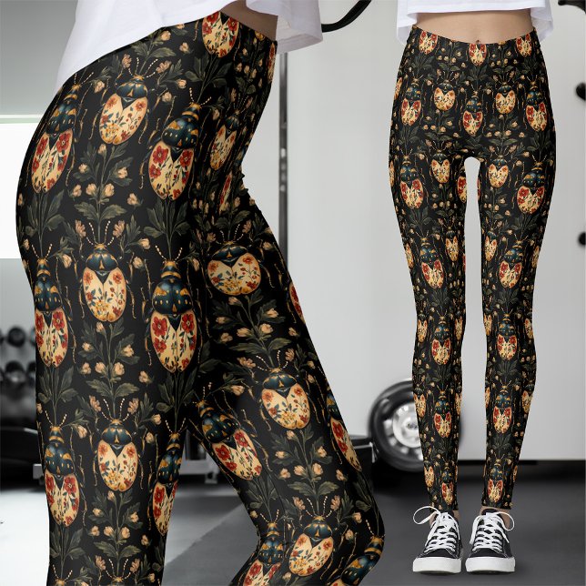 Legging Bescouro Gótico Floral Ouro Preto (Criador carregado)