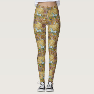 LEGGING BESTIÁRIO MÉDIO ESTRANHO,CORNO UNICORN,ANIMAIS FLO