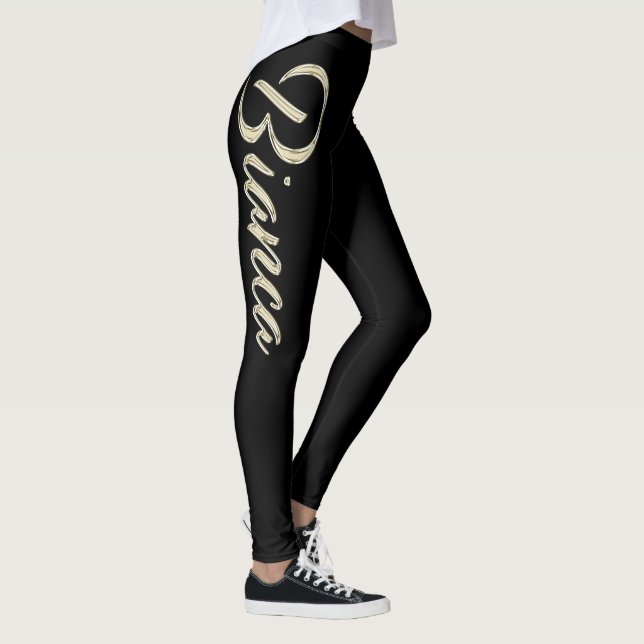 Legging Bianca white gold Handwriting Hose (Direita)
