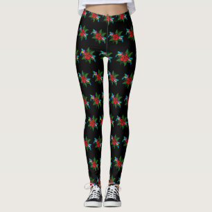 Legging Bichos-do-mato-bonitos no Hibiscus Flower Cartoon