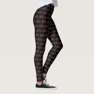 Legging Bicicletas Vermelhas em Preto