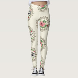 Legging Bicycle Floral Mandalas Seamless Pattern