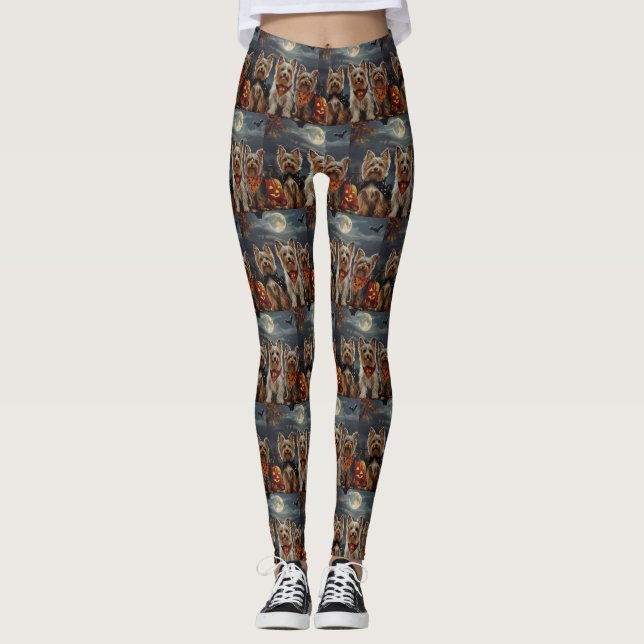 Legging Biewer Terrier Halloween Spooky (Frente)