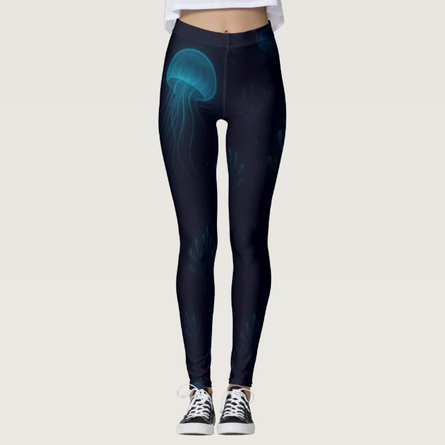 Legging Bioluminescent Deep-Sea Glow Pattern  (Frente)