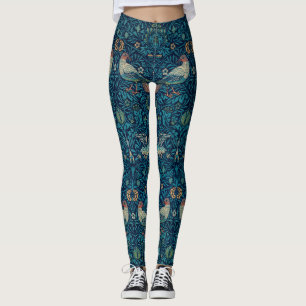 Legging "Birds", por William Morris Blue Pattern
