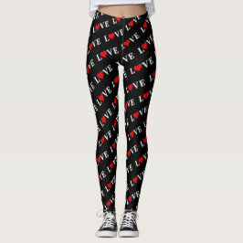 Legging Black AMVE e Heart Minimalist Modern Chic