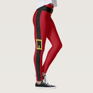 Legging Black Belt Red Modern Christmas