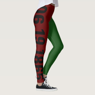 Legging Black Green Red Freedom Day Junho 19 DE JUNHO