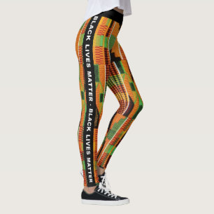 Legging Black Lives Matter - impressão da África Tribal