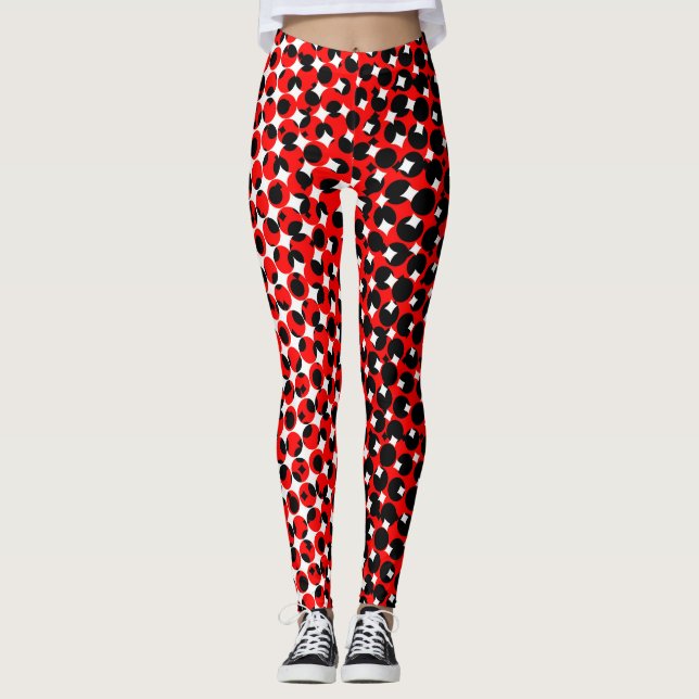 Legging Black Red White Classy (Frente)