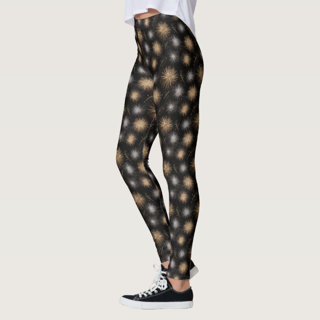 Legging Black Silver Gold Sparkle (Esquerda)